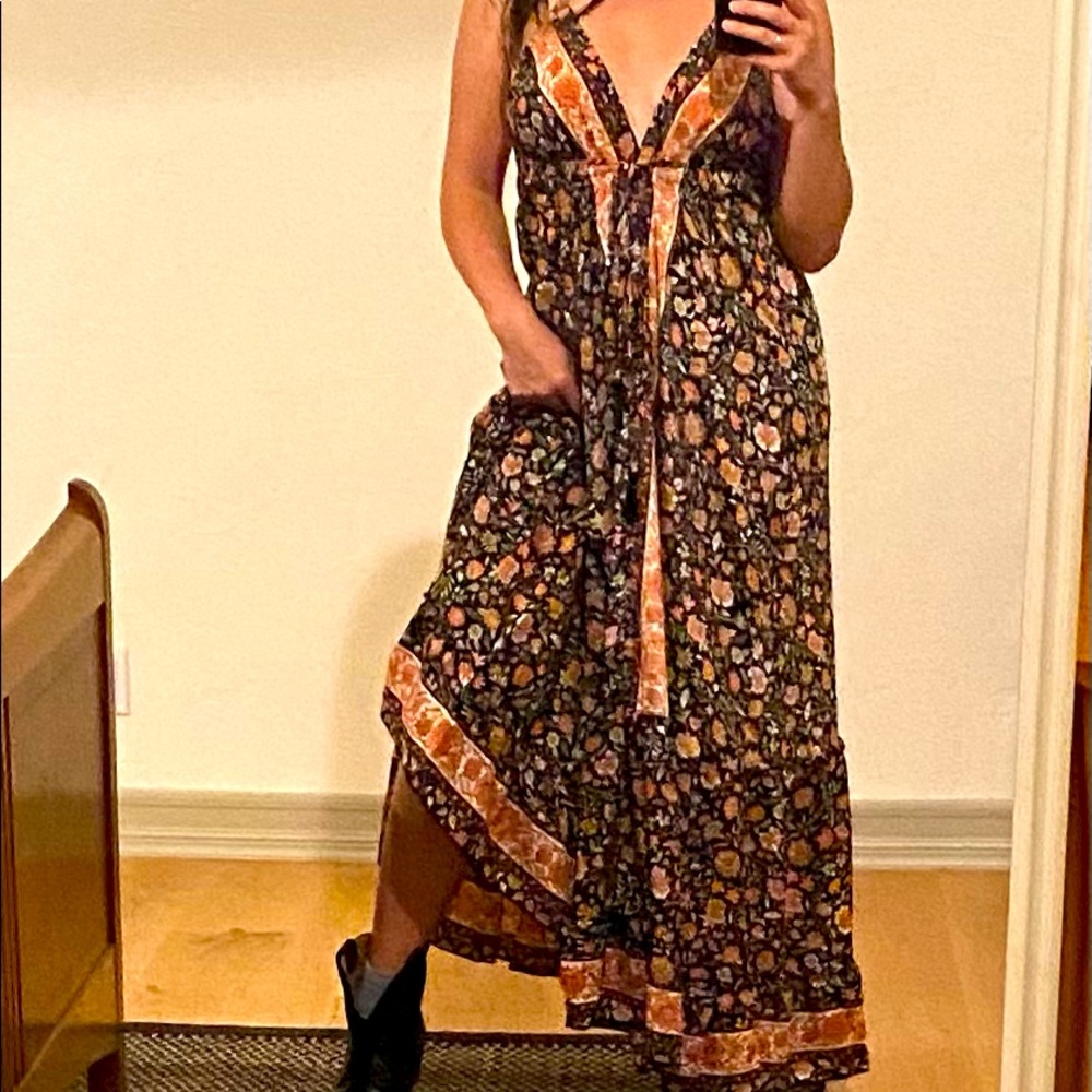 Silk Halter neck maxi dress
